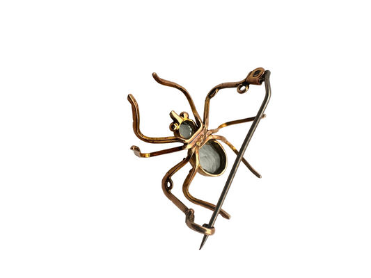 Victorian 9ct Gold Spider Brooch
