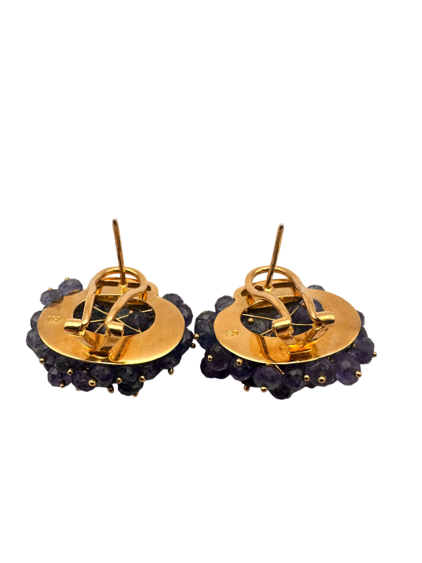 Vintage Diamond and Tanzanite Berry Earrings
