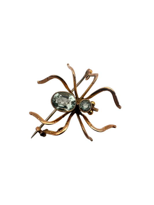 Victorian 9ct Gold Spider Brooch